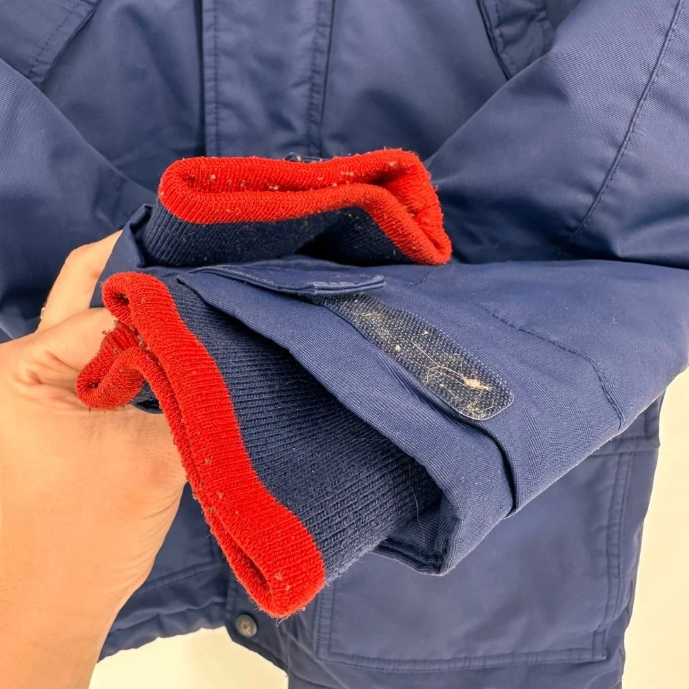 Boden Parka Jacket Coat Kids 11-12Y Faux Fur Hood Padded Navy Blue Winter Ski
